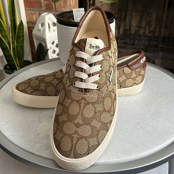 Coach Citysole Skate Lace Up Sneaker Khaki Size 9.5B - Picture 1 of 7